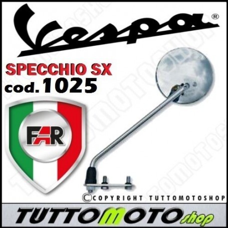 SPECCHIO CROMATO ( + STAFFE + VITI ) PIAGGIO  VESPA 50 SPECIAL / L - N - R 